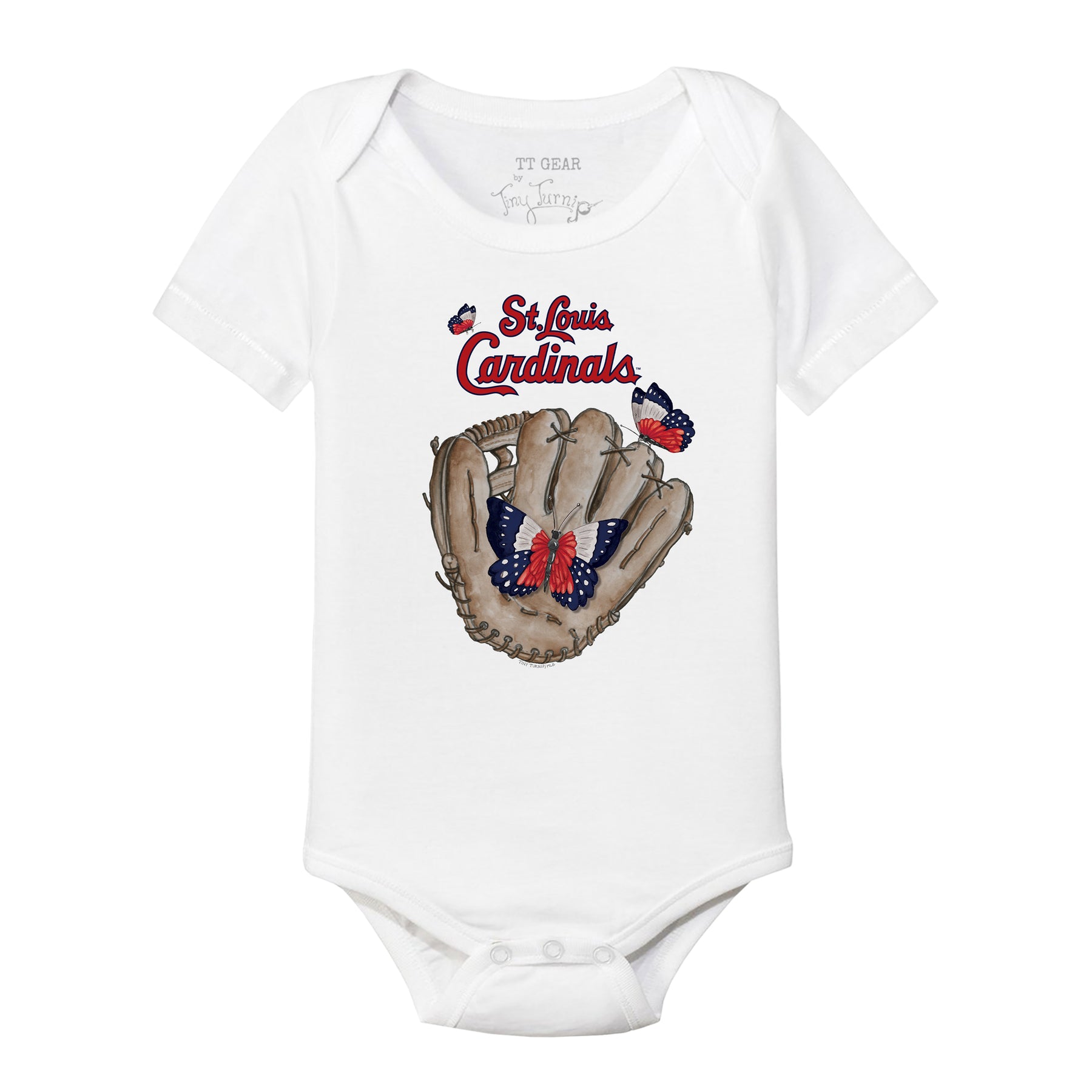 St. Louis Cardinals Butterfly Glove Short Sleeve Snapper