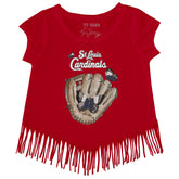 St. Louis Cardinals Butterfly Glove Fringe Tee