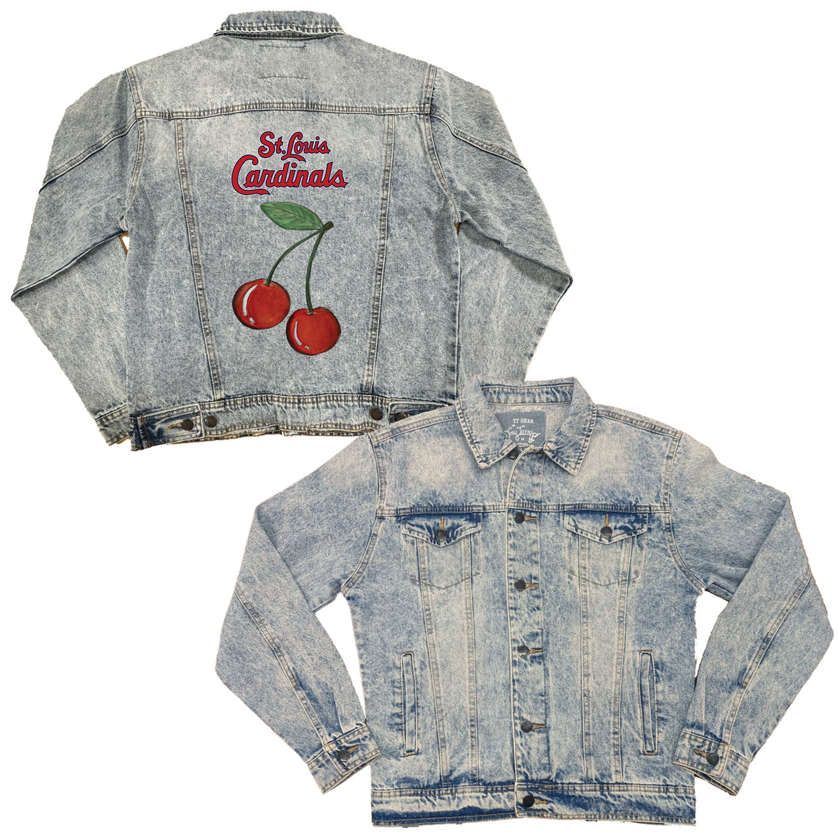 St. Louis Cardinals Cherry Boyfriend Denim Jacket
