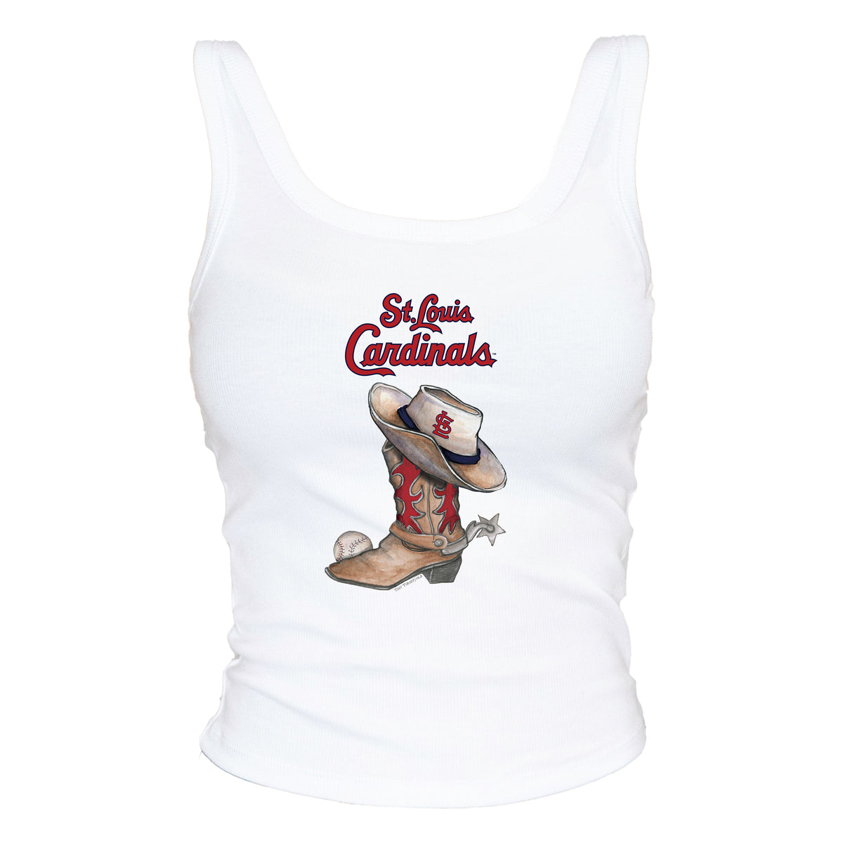 St. Louis Cardinals Cowboy Boot Ribbed Tank