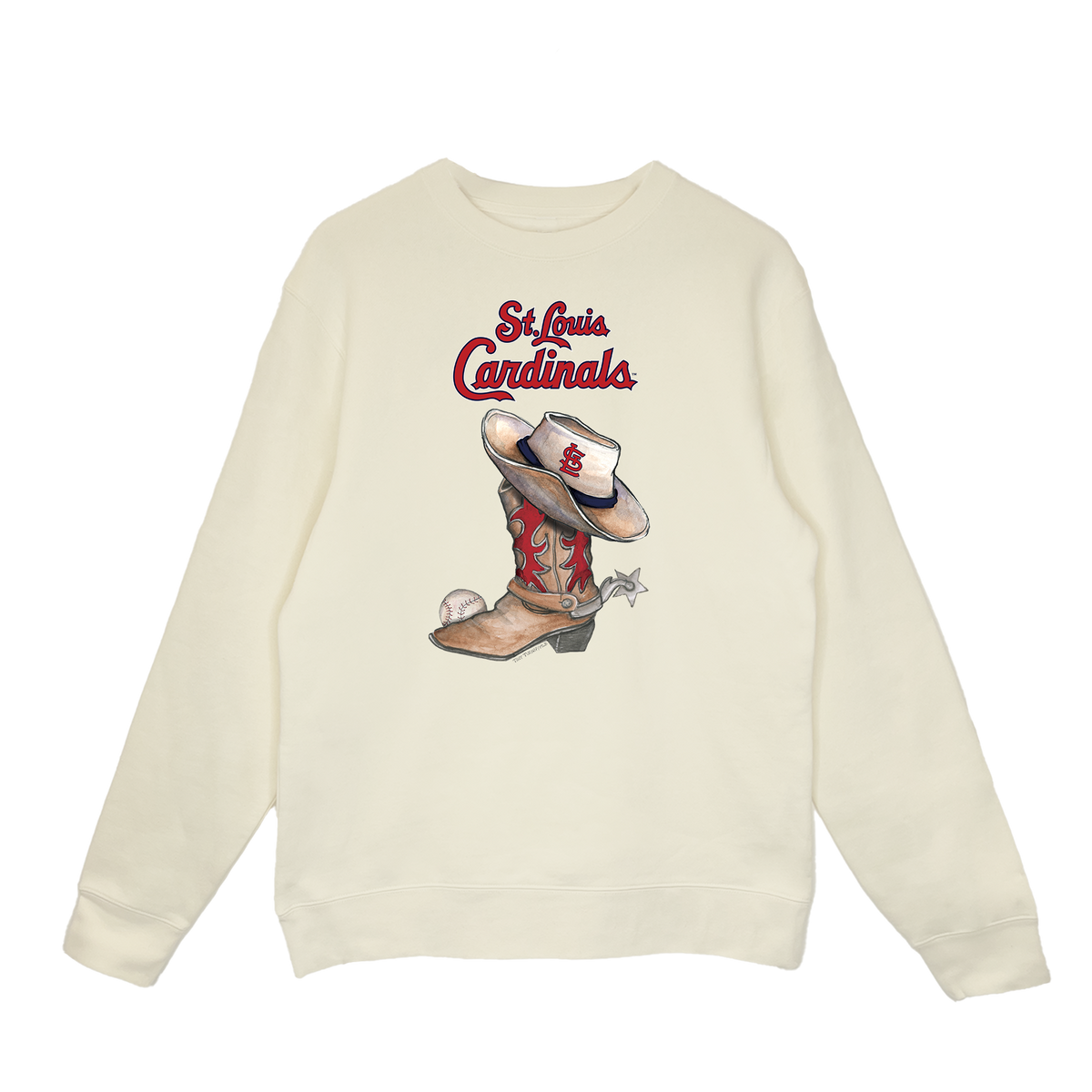 St. Louis Cardinals Cowboy Boot Crewneck Sweatshirt