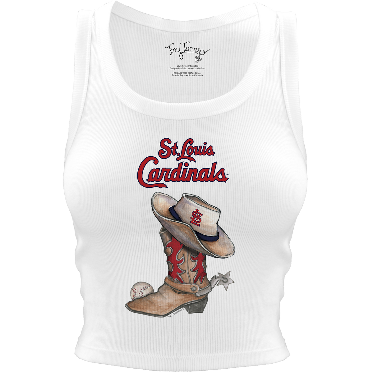 St. Louis Cardinals Cowboy Boot Crop Tank