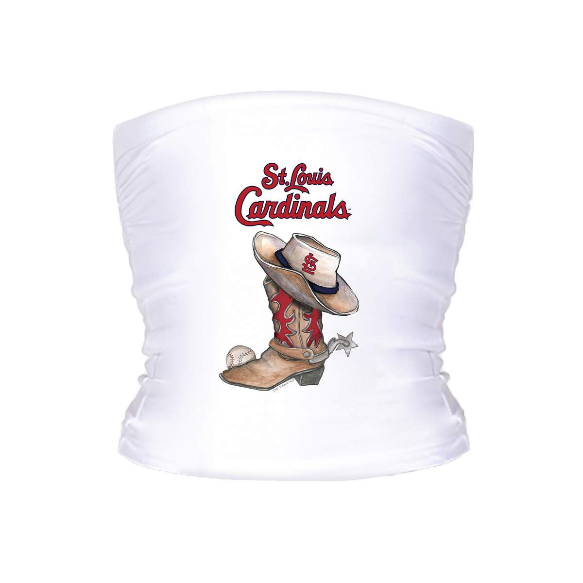 St. Louis Cardinals Cowboy Boot Tube Top
