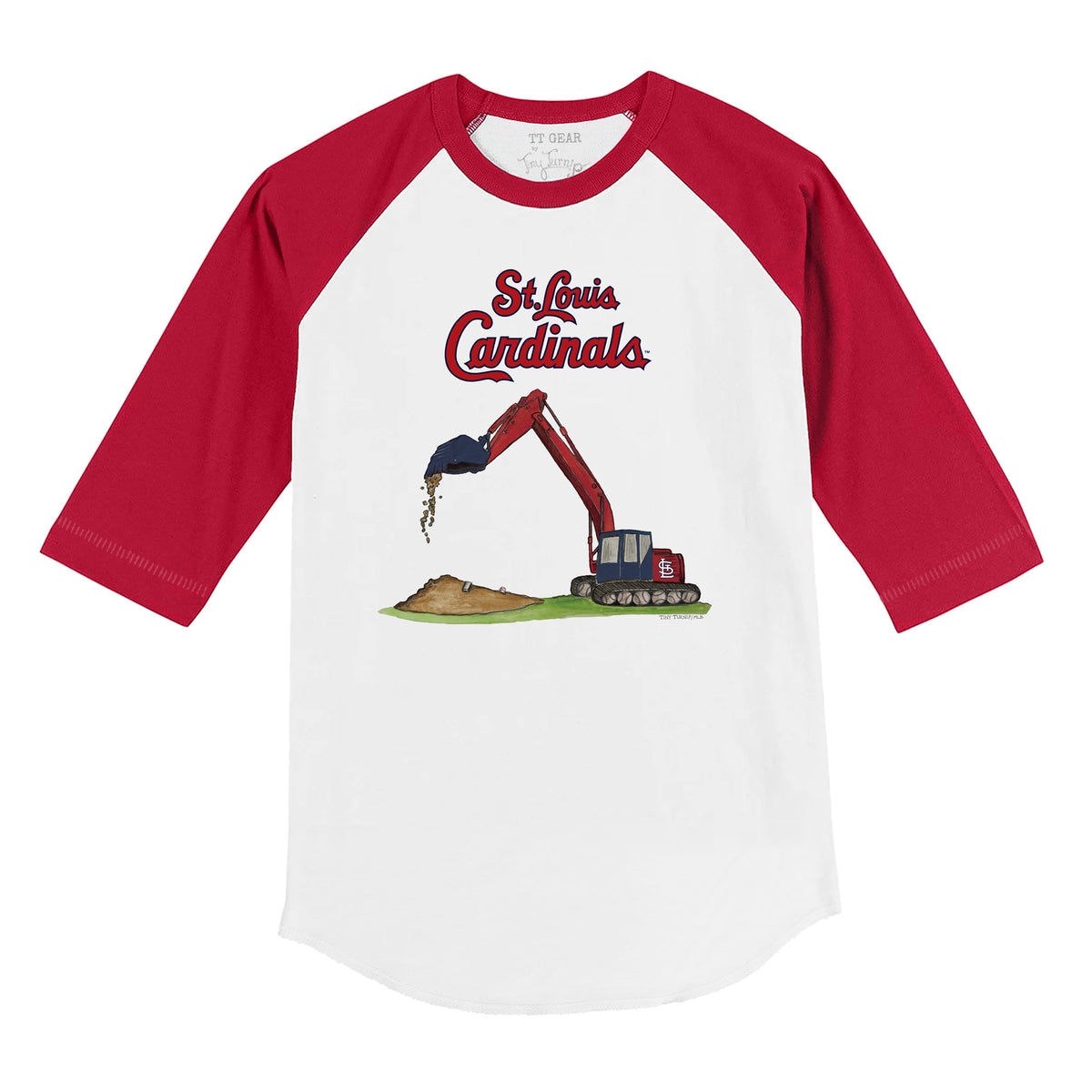 St. Louis Cardinals Excavator 3/4 Red Sleeve Raglan