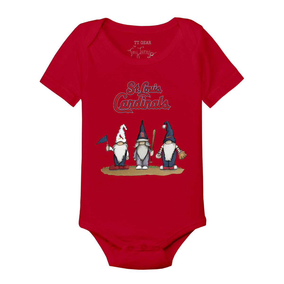 St. Louis Cardinals Gnomes Short Sleeve Snapper