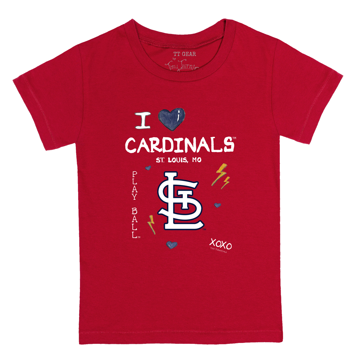 I Heart Cardinals Kid's Tee Shirt - Tiny Turnip