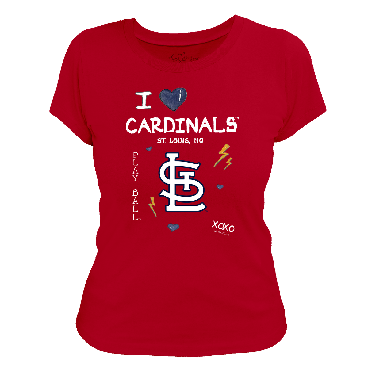 I Heart Cardinals Women's Tee Shirt - Tiny Turnip