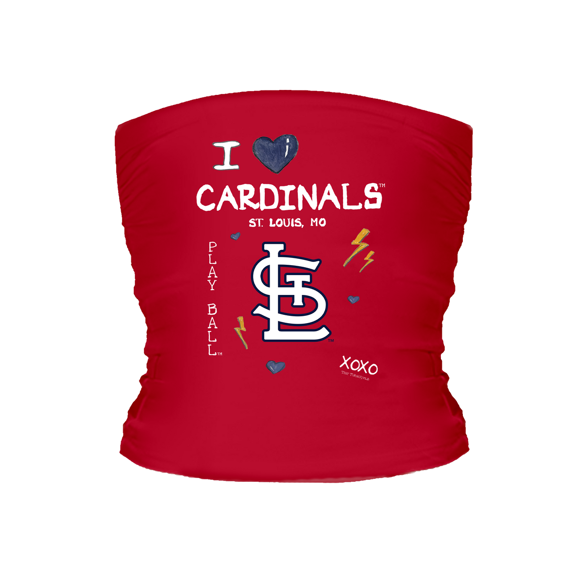 I Heart Cardinals Tube Top - Tiny Turnip