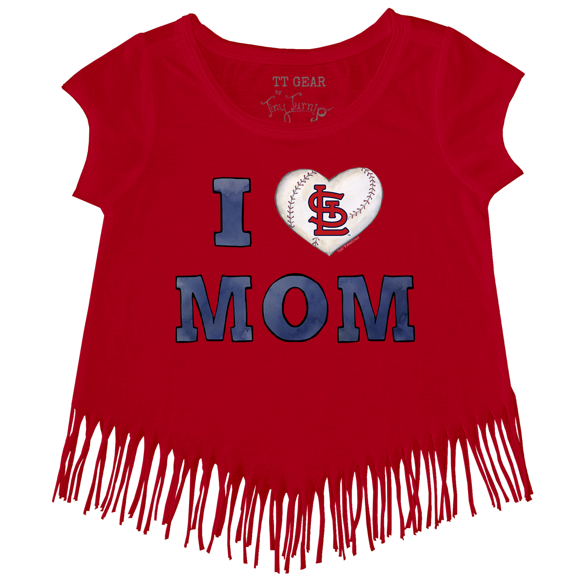 St. Louis Cardinals I Love Mom Fringe Tee