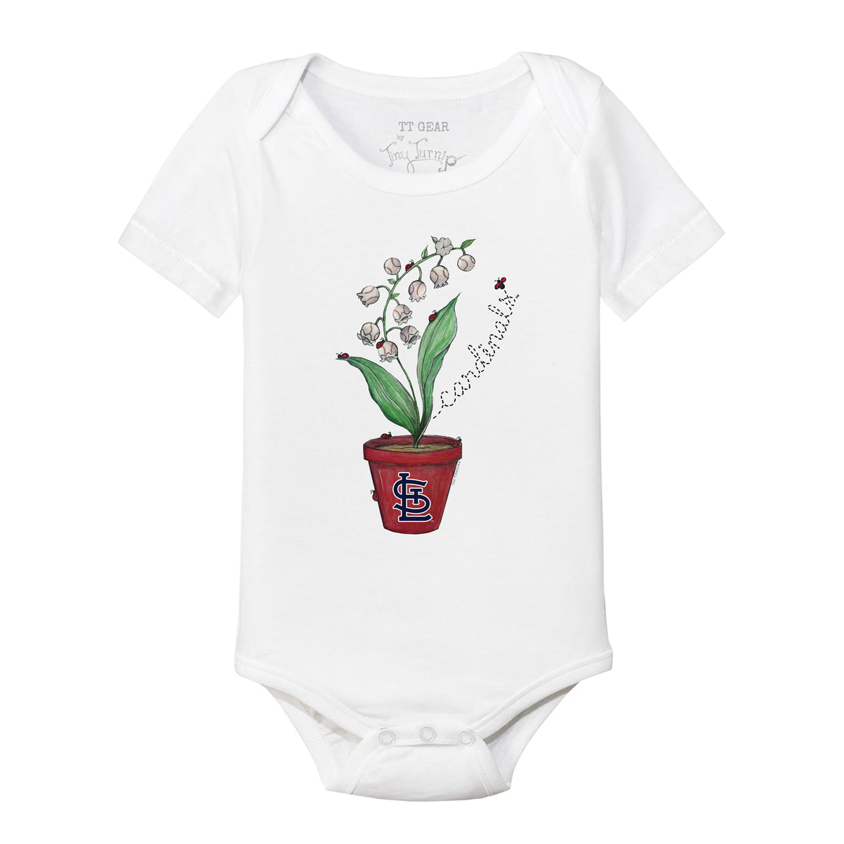 St. Louis Cardinals Ladybug Short Sleeve Snapper