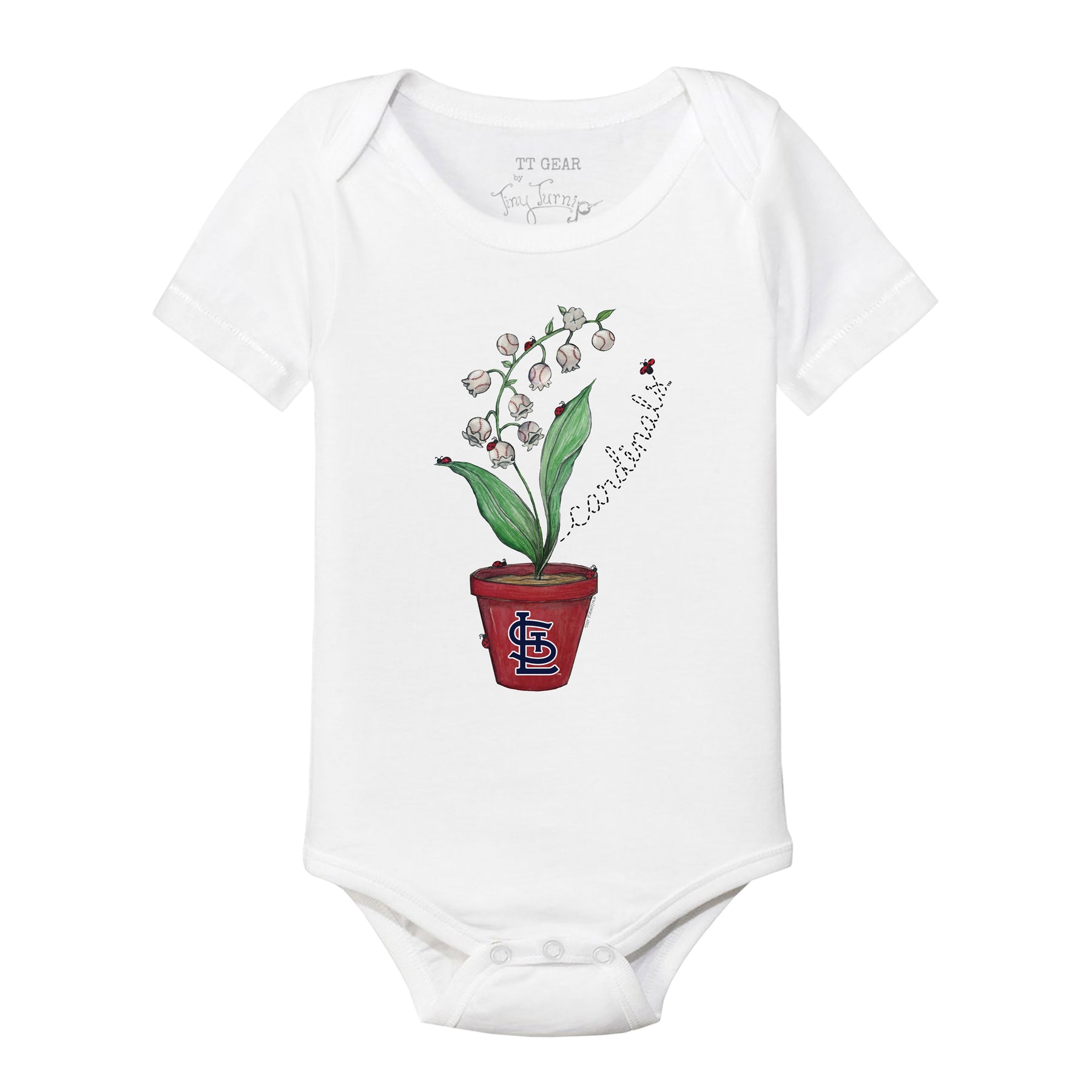 St. Louis Cardinals Ladybug Short Sleeve Snapper