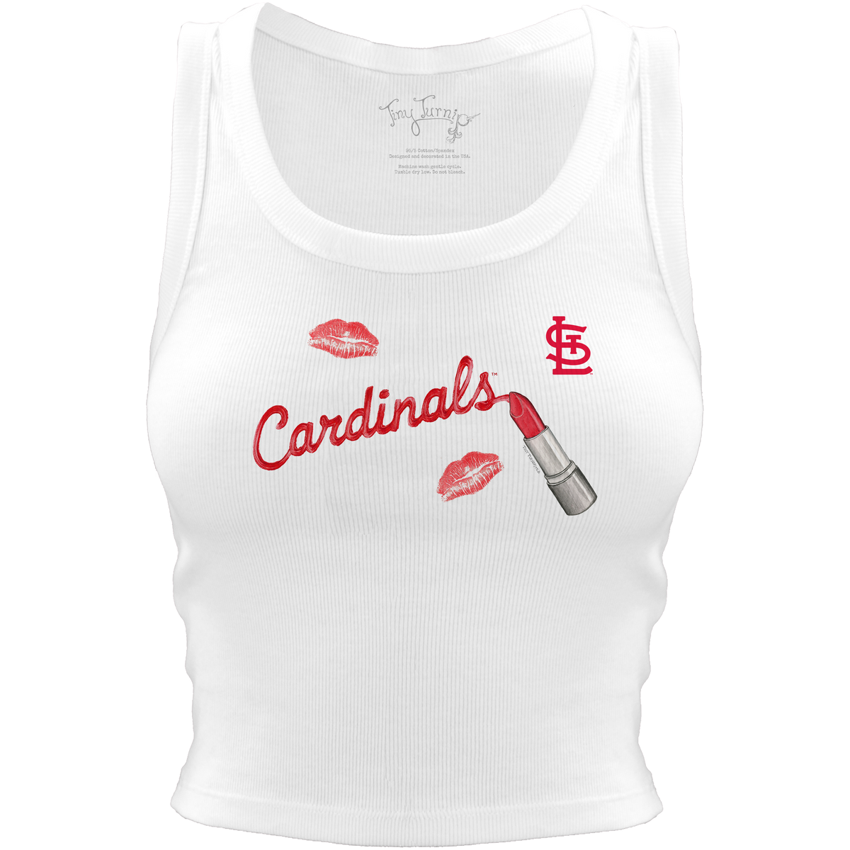 St. Louis Cardinals Lipstick Crop Tank - Tiny Turnip