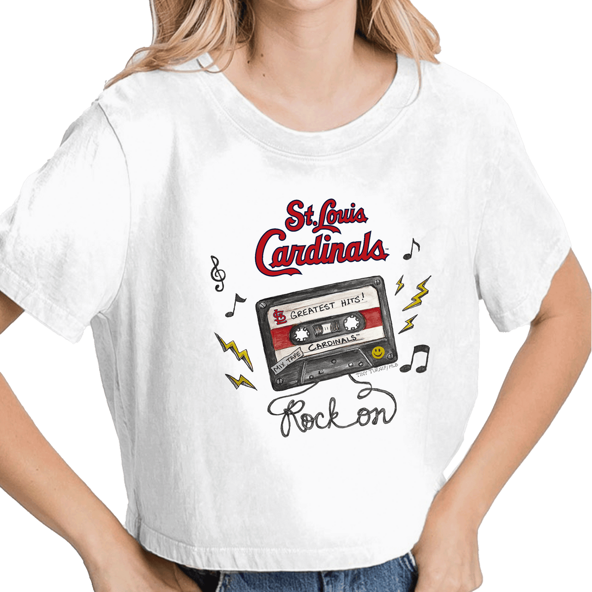 St. Louis Cardinals Mixtape Vintage Crop Tee