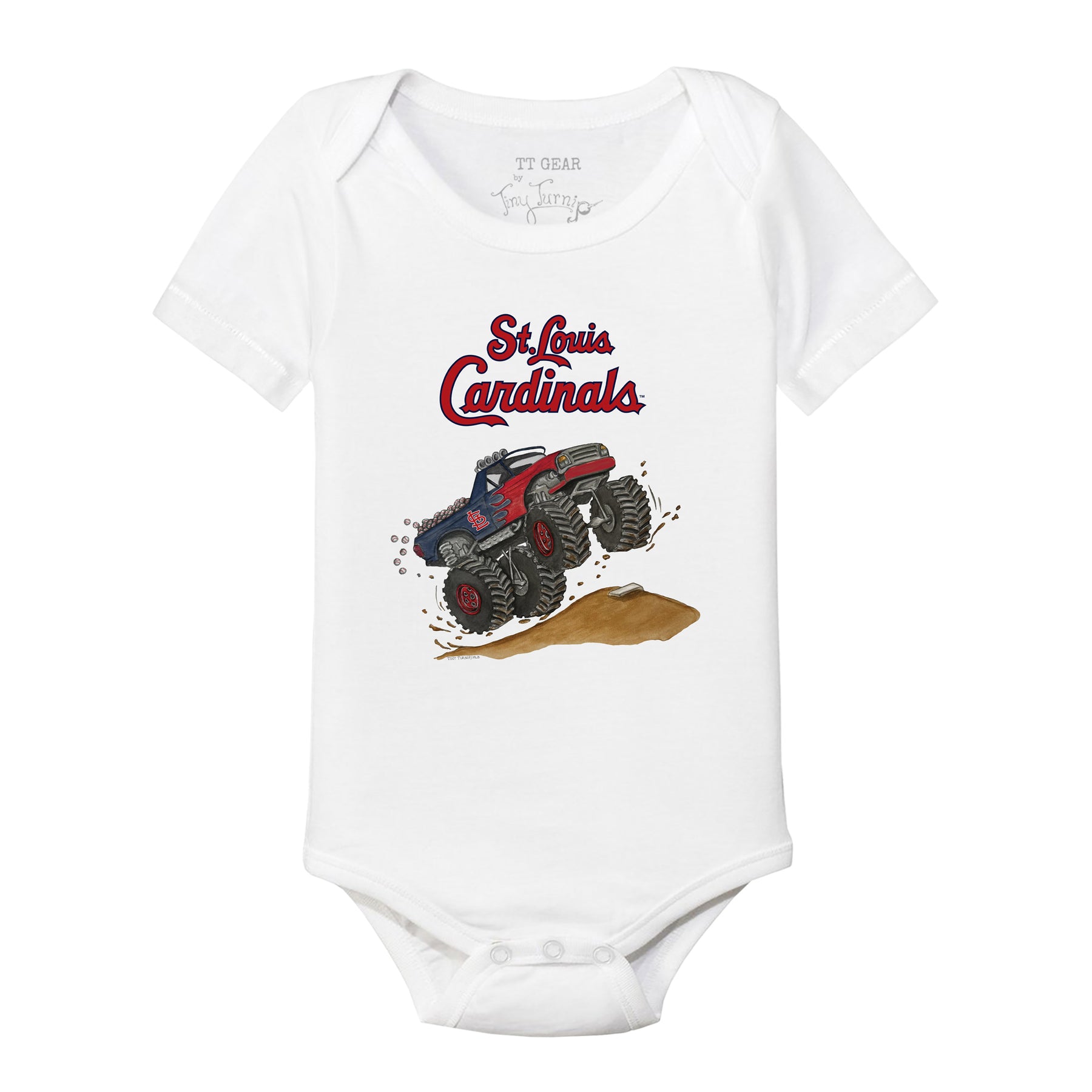 St. Louis Cardinals Monster Truck Short Sleeve Snapper
