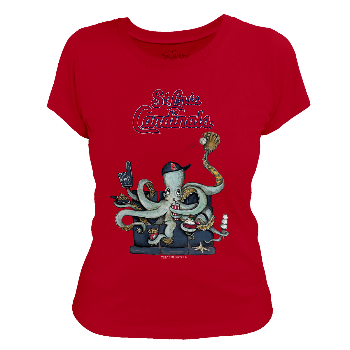 St. Louis Cardinals Octopus Tee Shirt