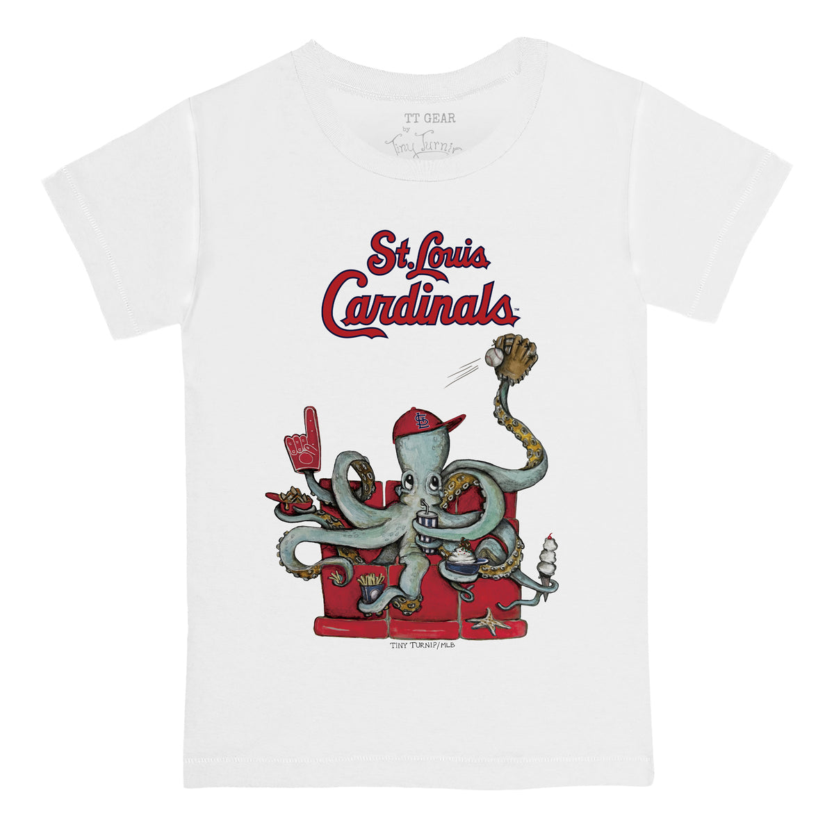 St. Louis Cardinals Octopus Tee Shirt