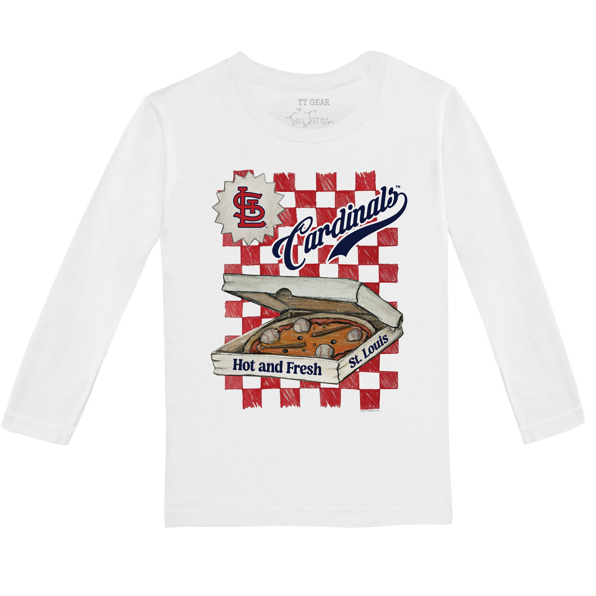 St. Louis Cardinals Pizza Long-Sleeve Tee Shirt