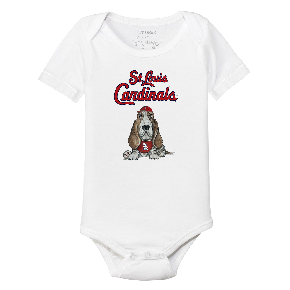 St. Louis Cardinals Puddy Short Sleeve Snapper - Tiny Turnip