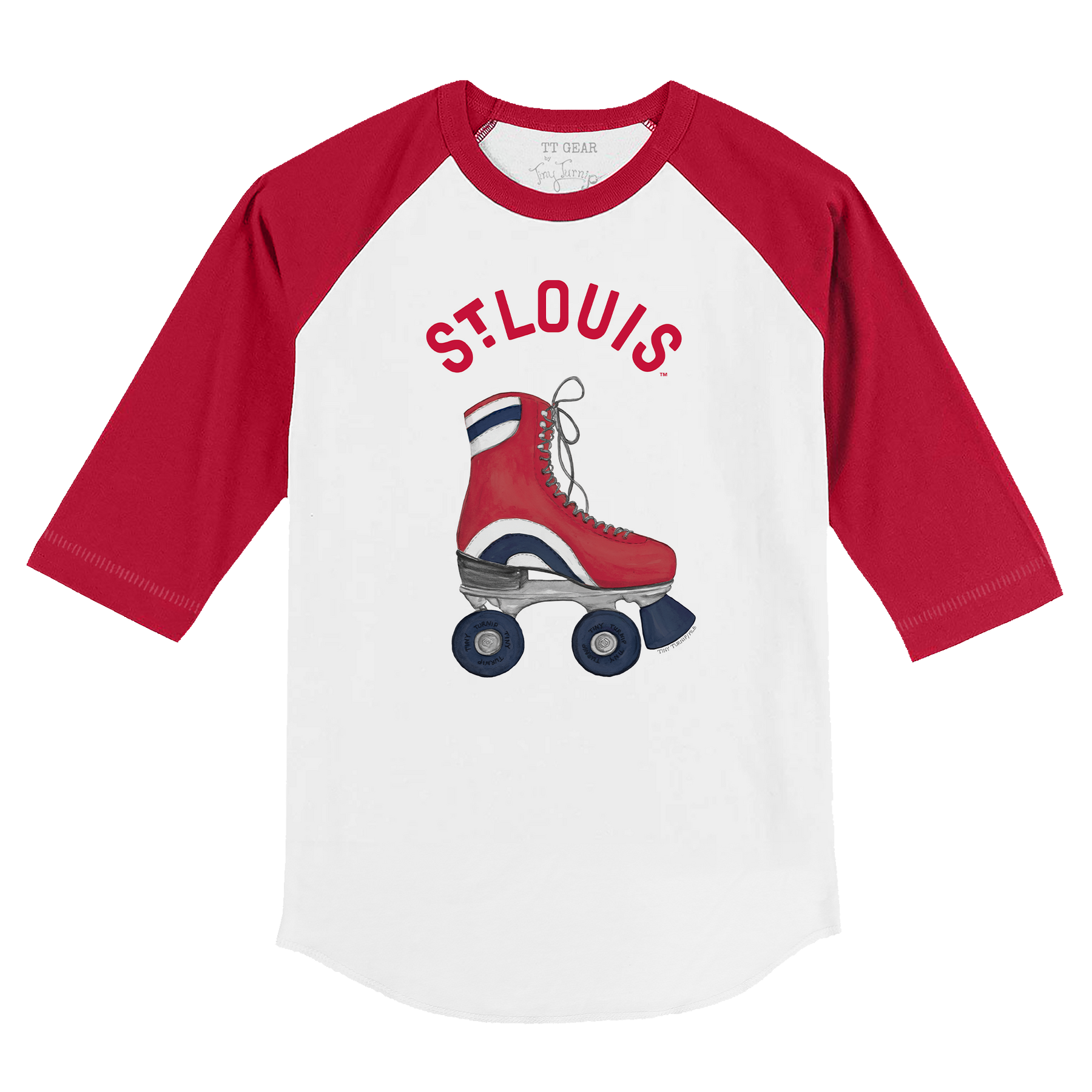 St. Louis Cardinals Retro Skate 3/4 Red Sleeve Raglan
