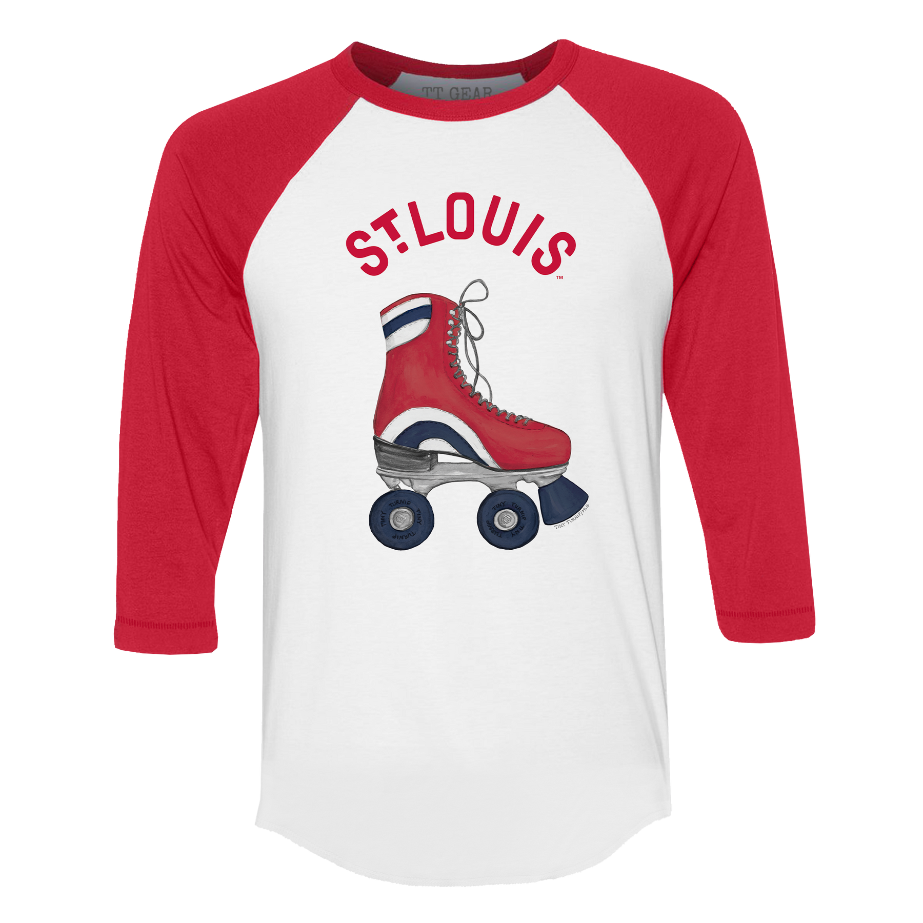 St. Louis Cardinals Retro Skate 3/4 Red Sleeve Raglan