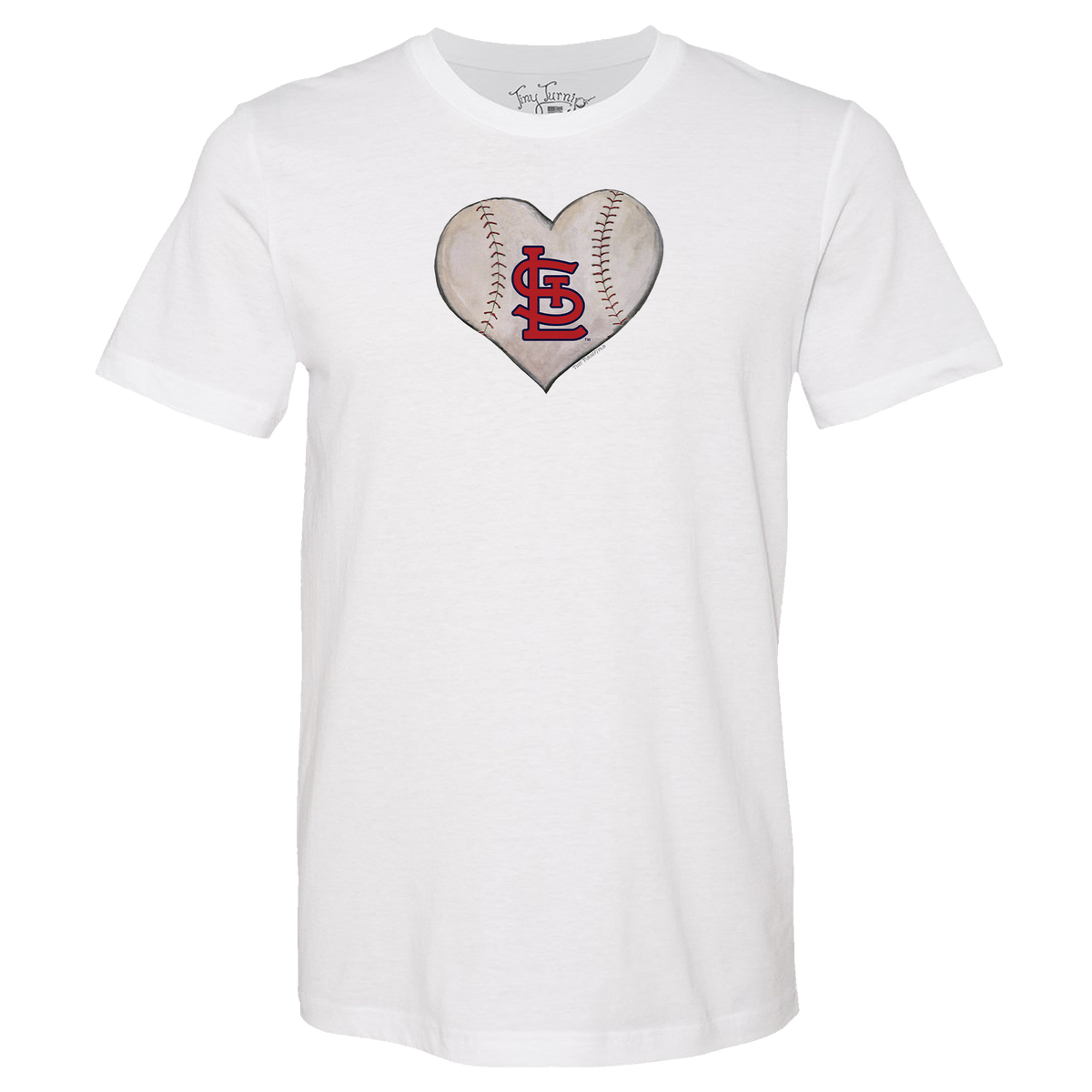 St. Louis Cardinals Stitched Heart Unisex Tee Shirt - Tiny Turnip