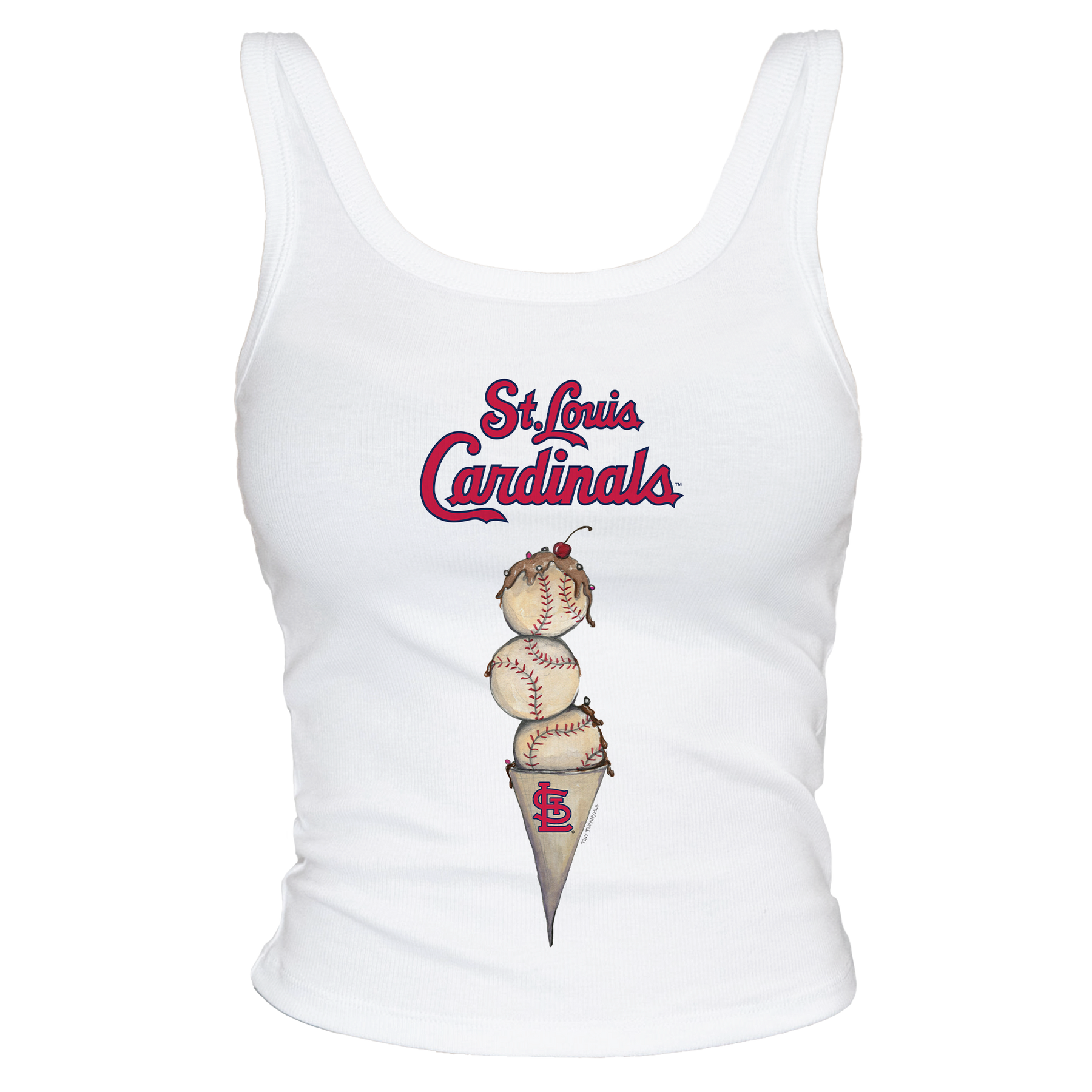 St. Louis Cardinals Triple Scoop Ribbed Tank