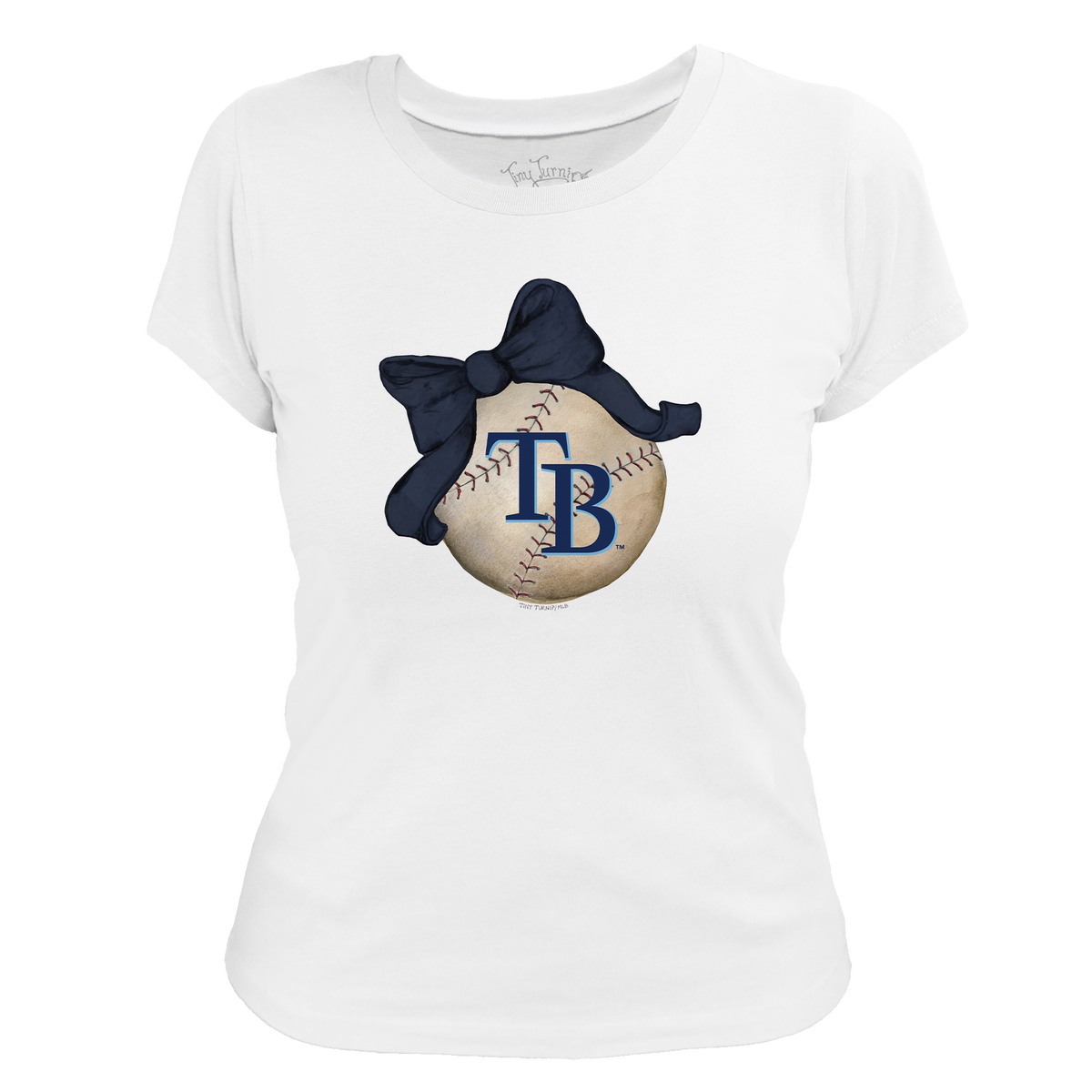 Tampa Bay Rays Baseball Bow Tee Shirt