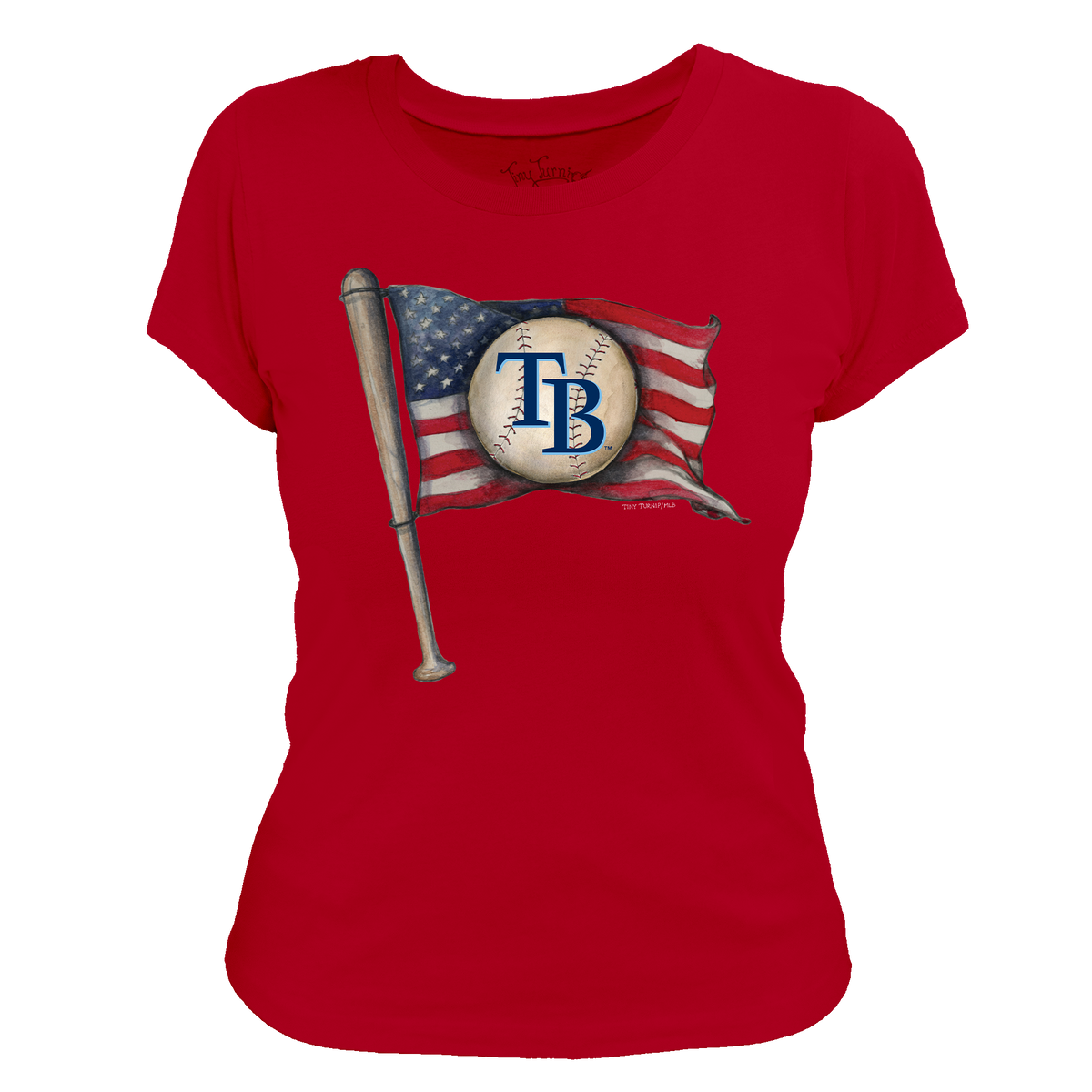 Tampa Bay Rays Baseball Flag Women's Tee Shirt