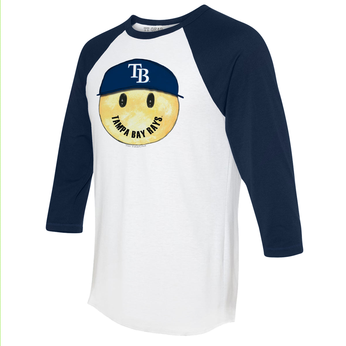 Tampa Bay Rays Smiley 3/4 Navy Blue Sleeve Raglan