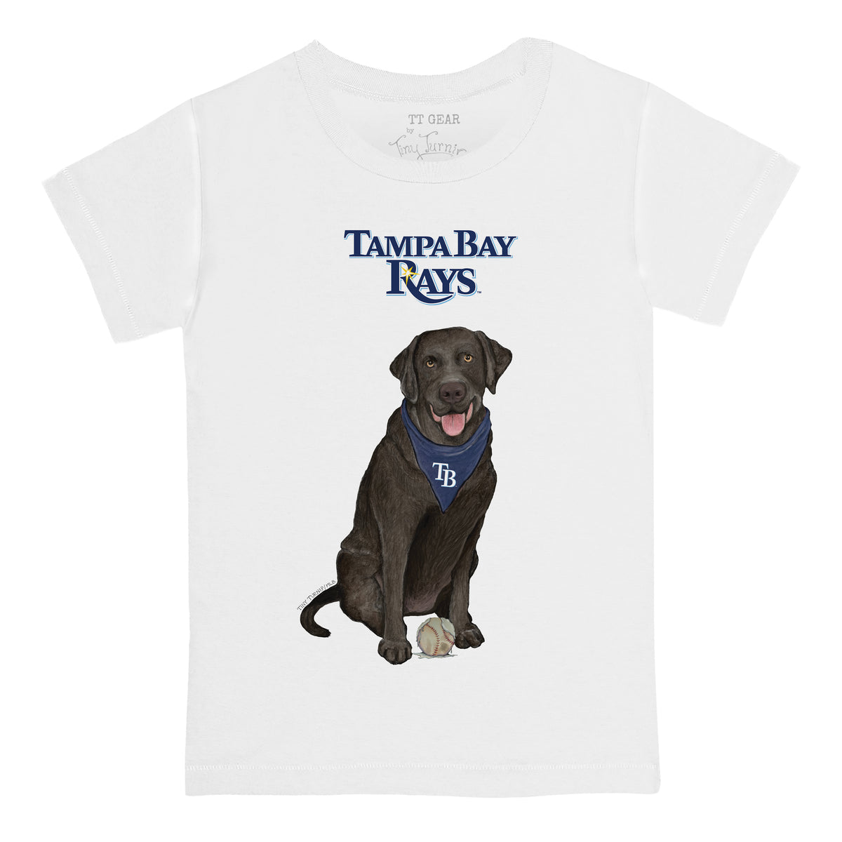 Tampa Bay Rays Black Labrador Retriever Tee Shirt