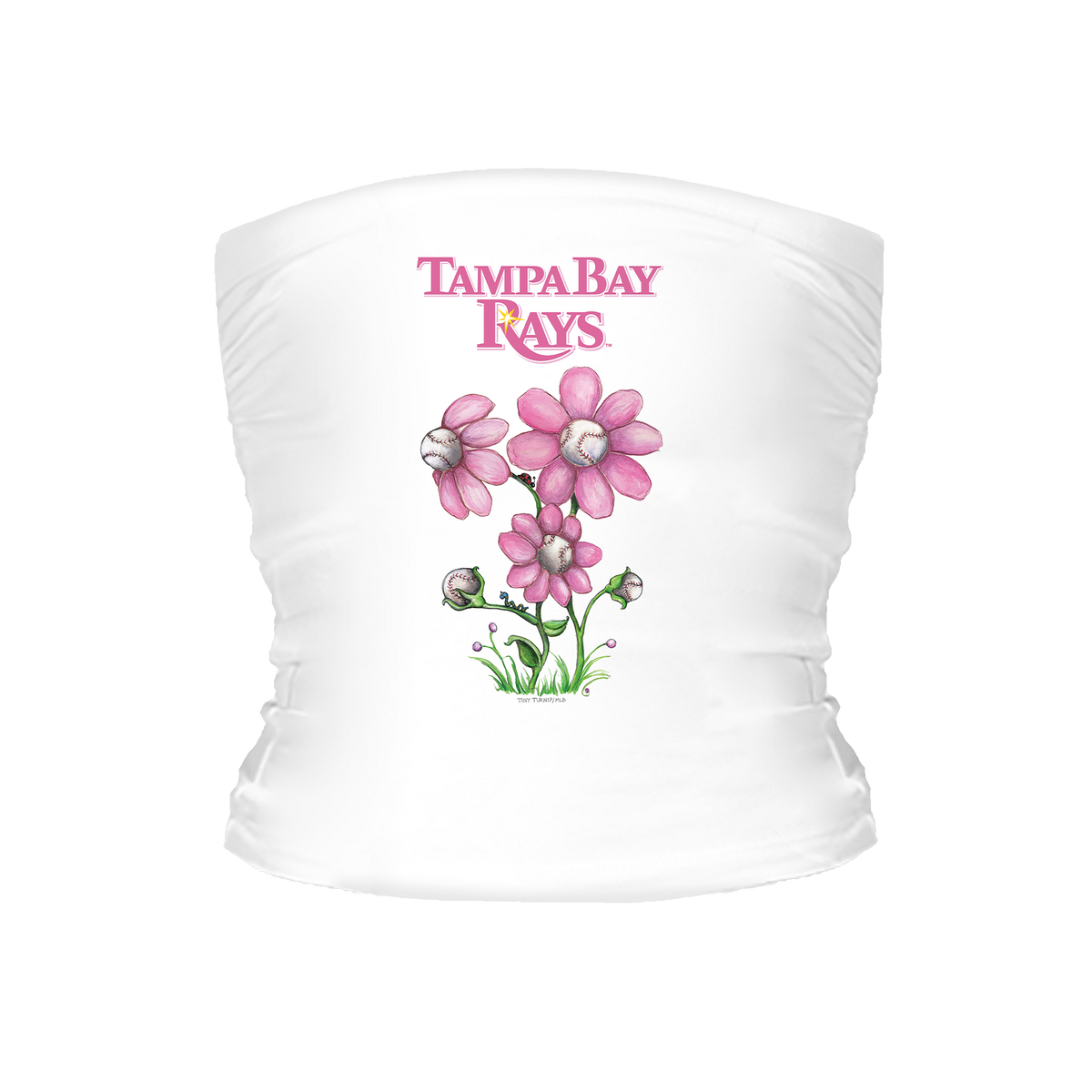 Tampa Bay Rays Blooming Baseball Tube Top - Tiny Turnip