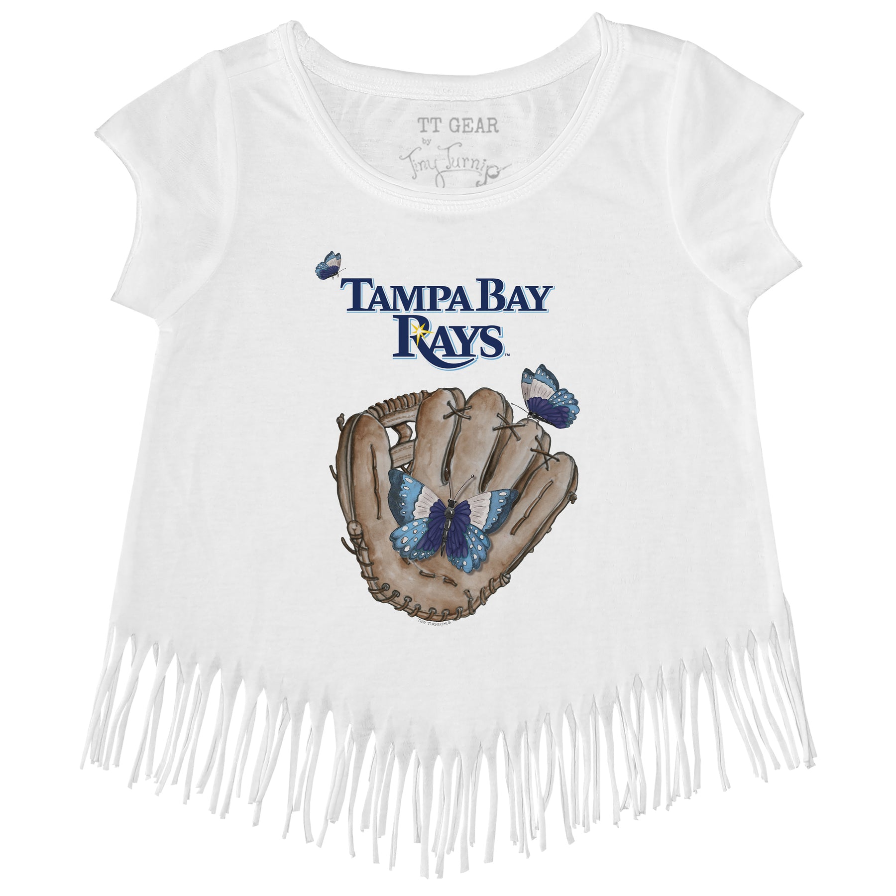 Tampa Bay Rays Butterfly Glove Fringe Tee