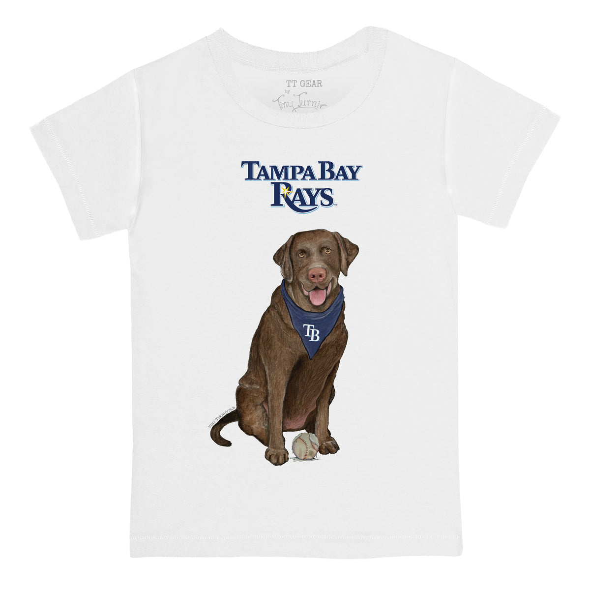 Tampa Bay Rays Chocolate Labrador Retriever Tee Shirt