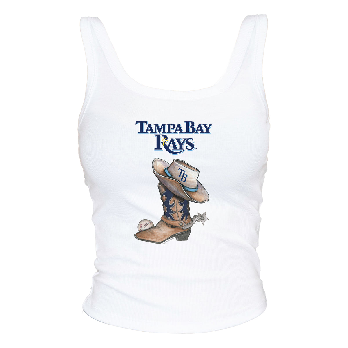 Tampa Bay Rays Cowboy Boot Ribbed Tank