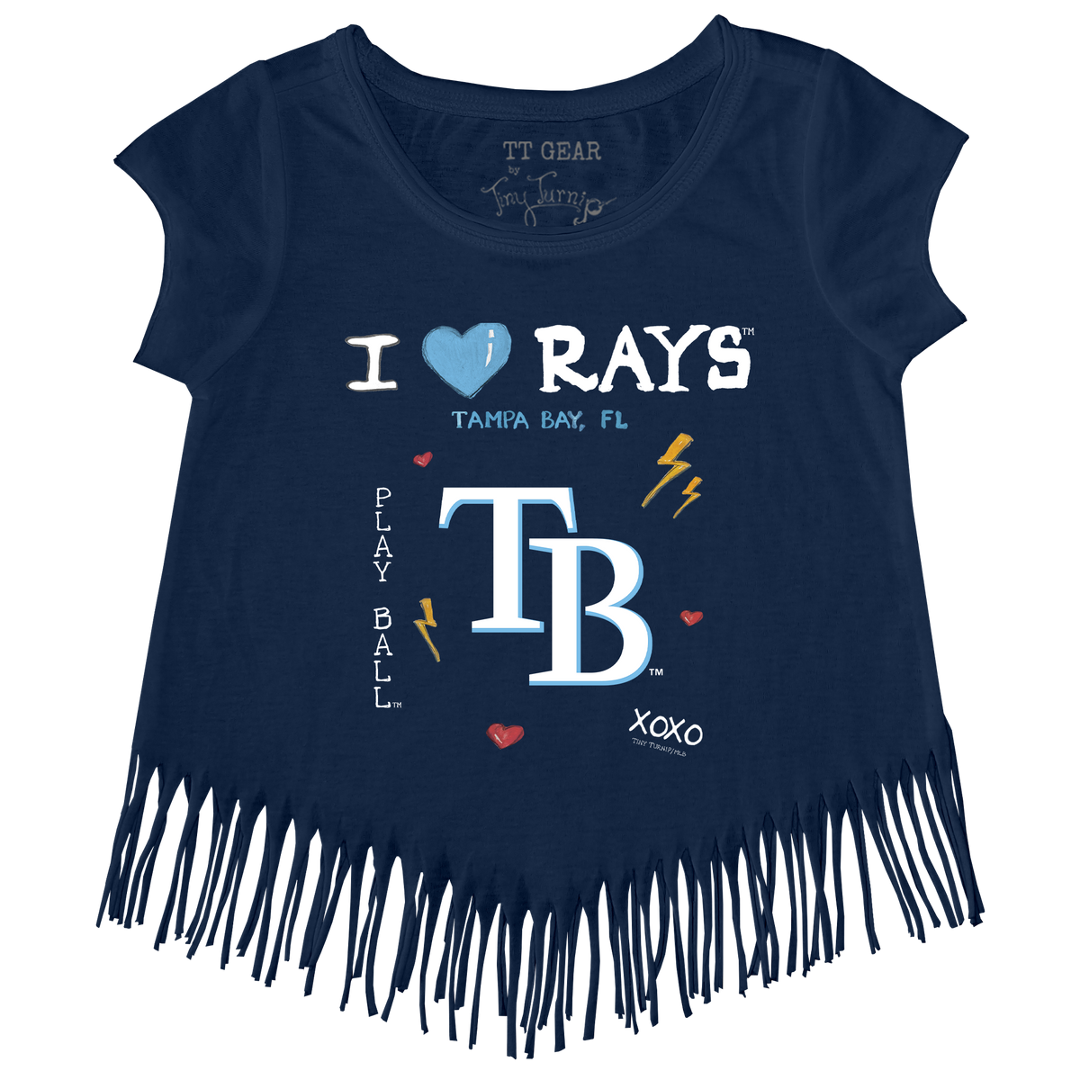 I Heart Rays Fringe Tee - Tiny Turnip