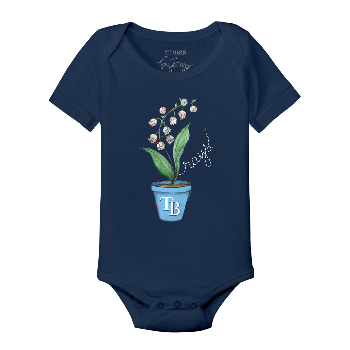 Tampa Bay Rays Ladybug Short Sleeve Snapper