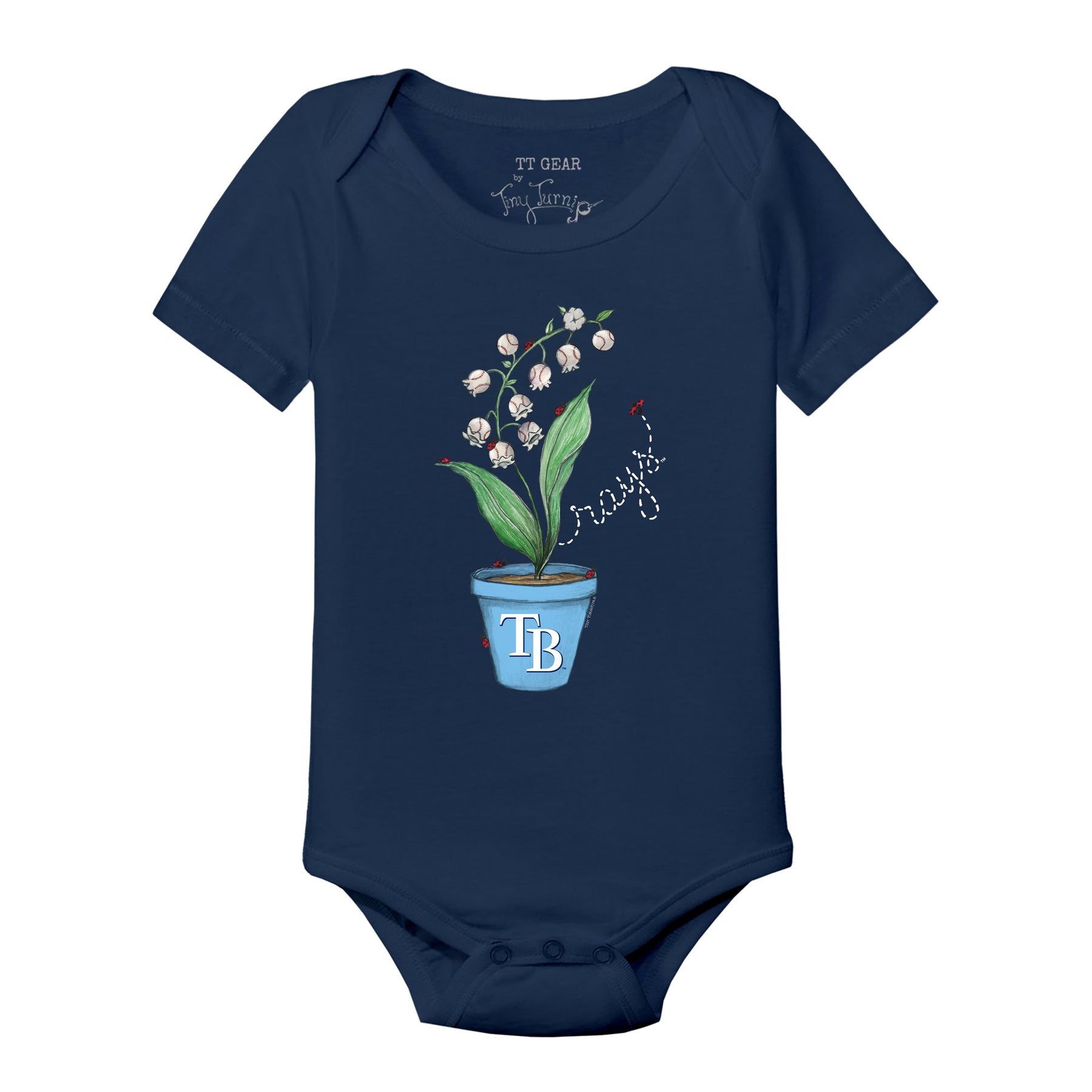 Tampa Bay Rays Ladybug Short Sleeve Snapper