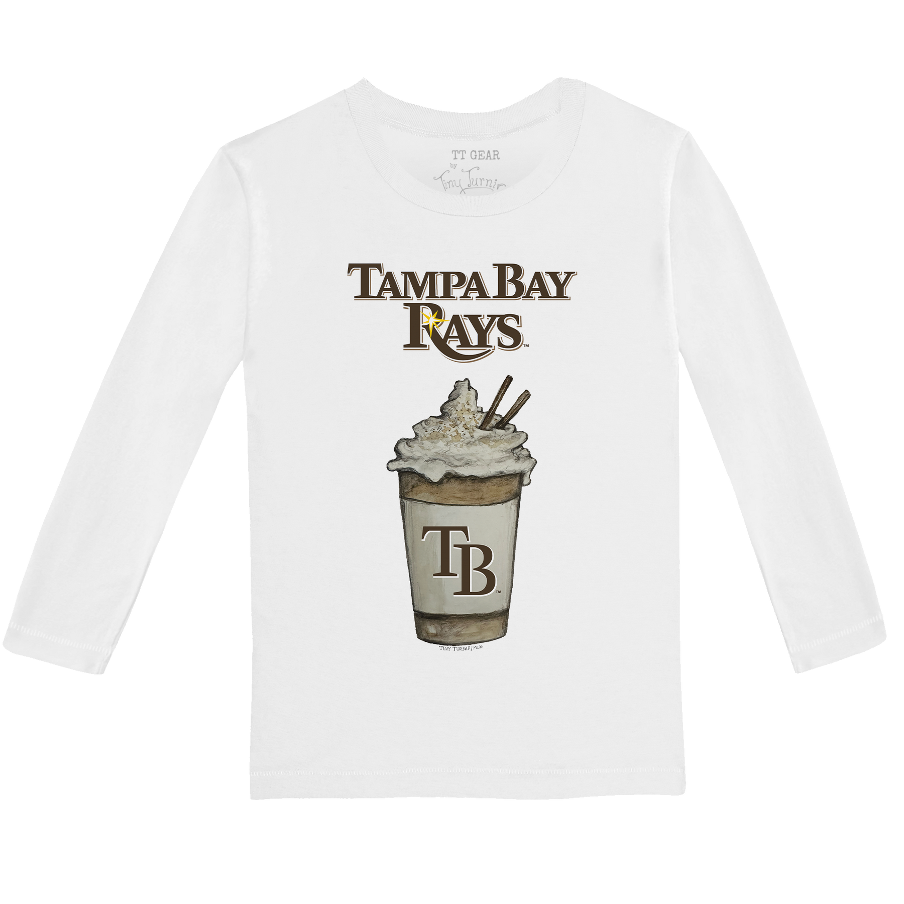 Tampa Bay Rays Latte Long-Sleeve Tee Shirt