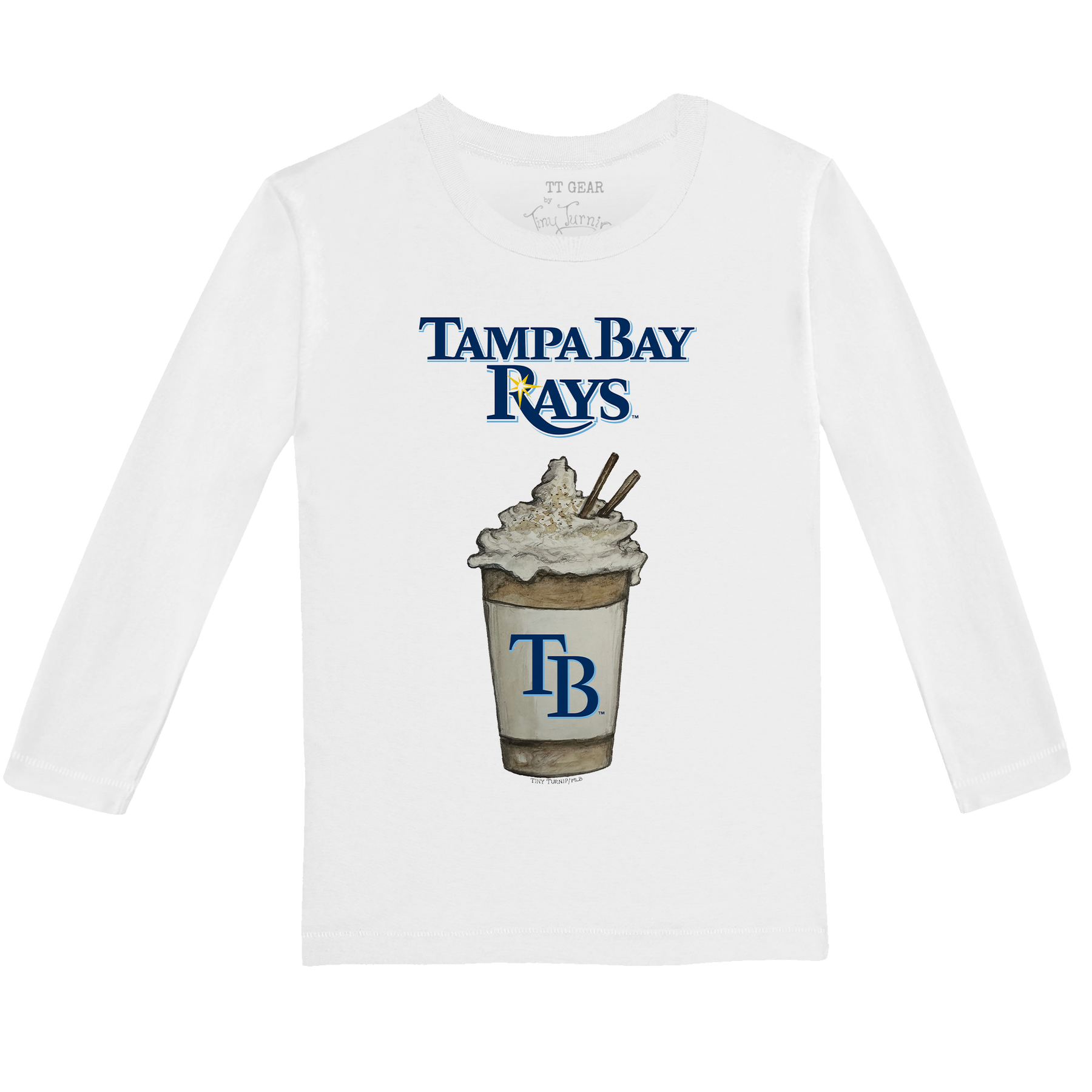 Tampa Bay Rays Latte Long-Sleeve Tee Shirt