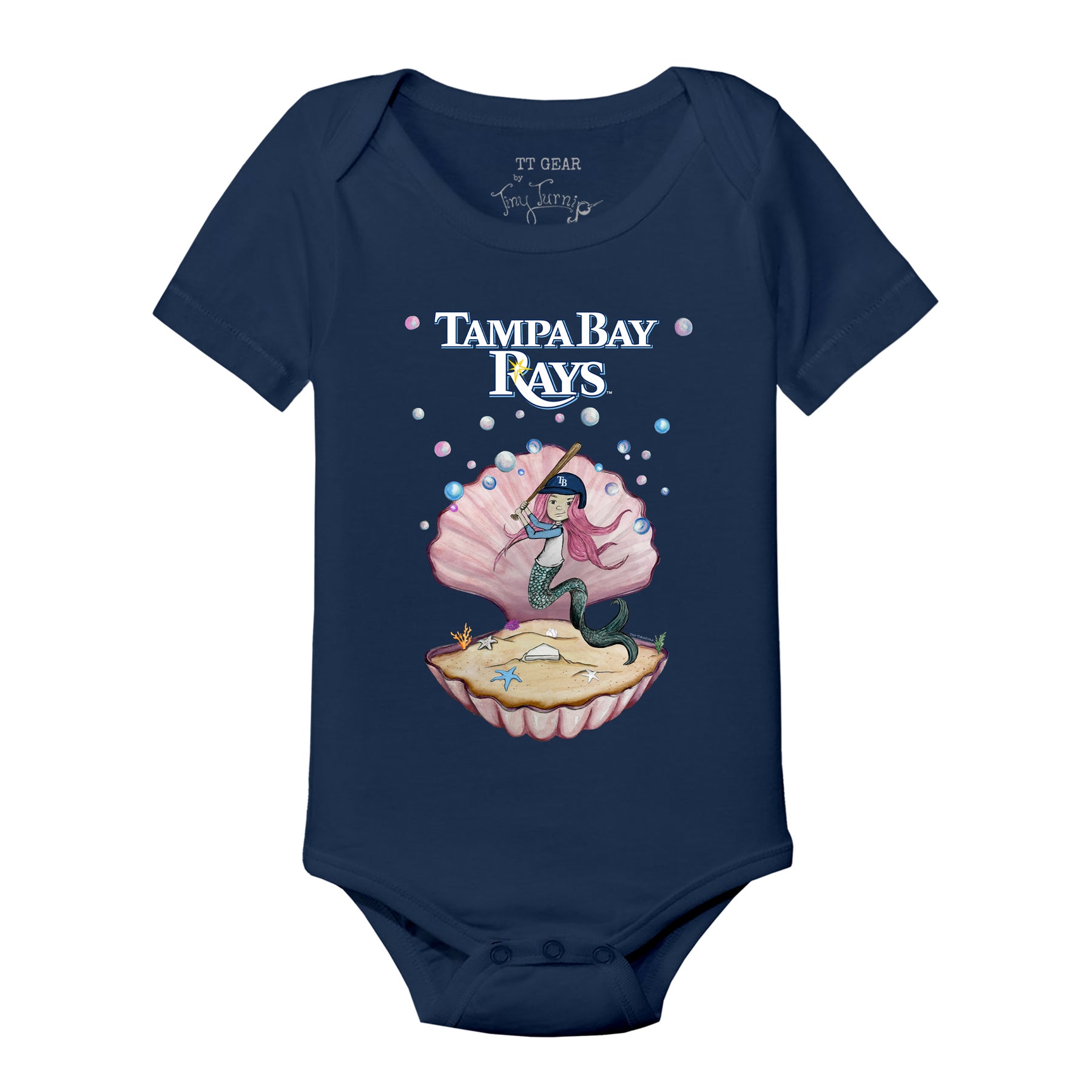 Tampa Bay Rays Mermaid Short Sleeve Snapper