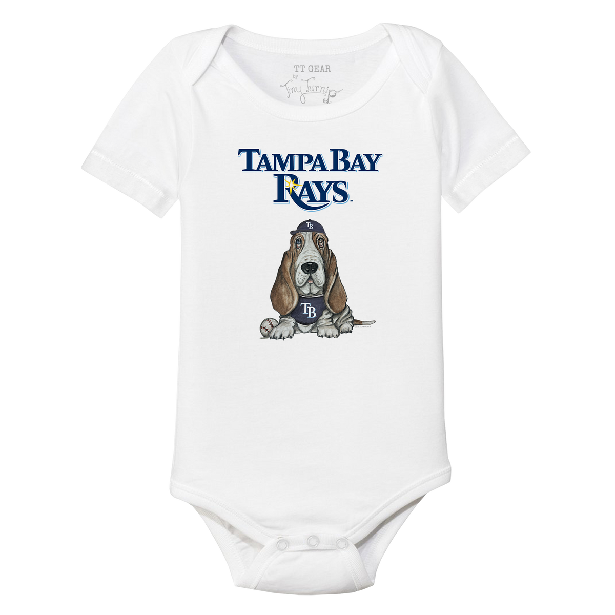 Tampa Bay Rays Puddy Short Sleeve Snapper - Tiny Turnip