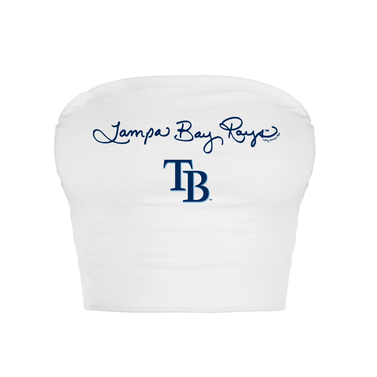Tampa Bay Rays Logo Script Crop Tube Top