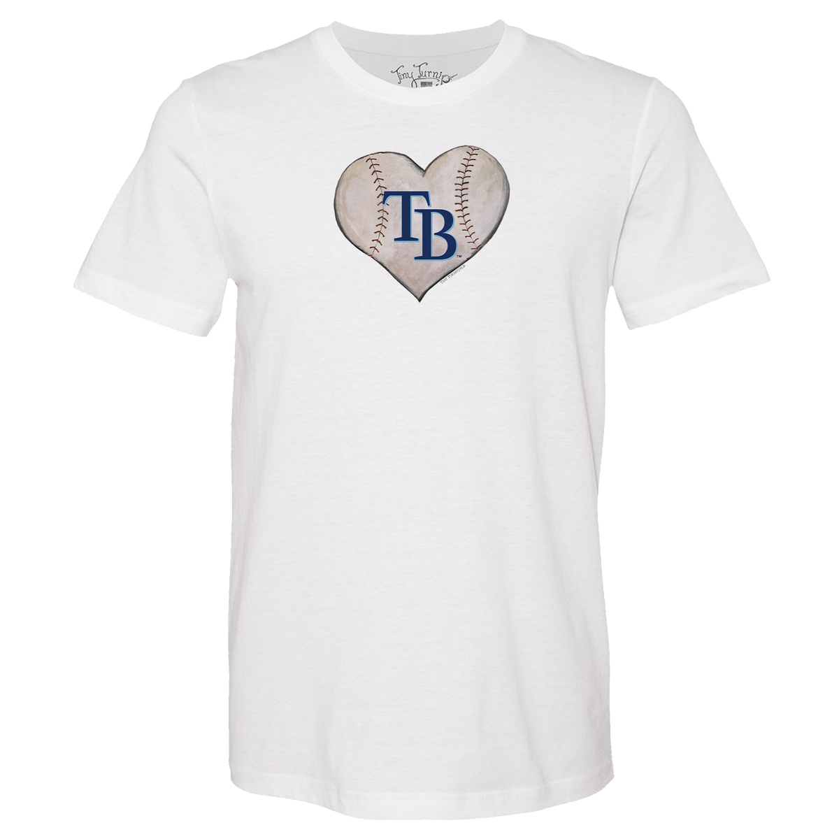 Tampa Bay Rays Stitched Heart Unisex Tee Shirt - Tiny Turnip