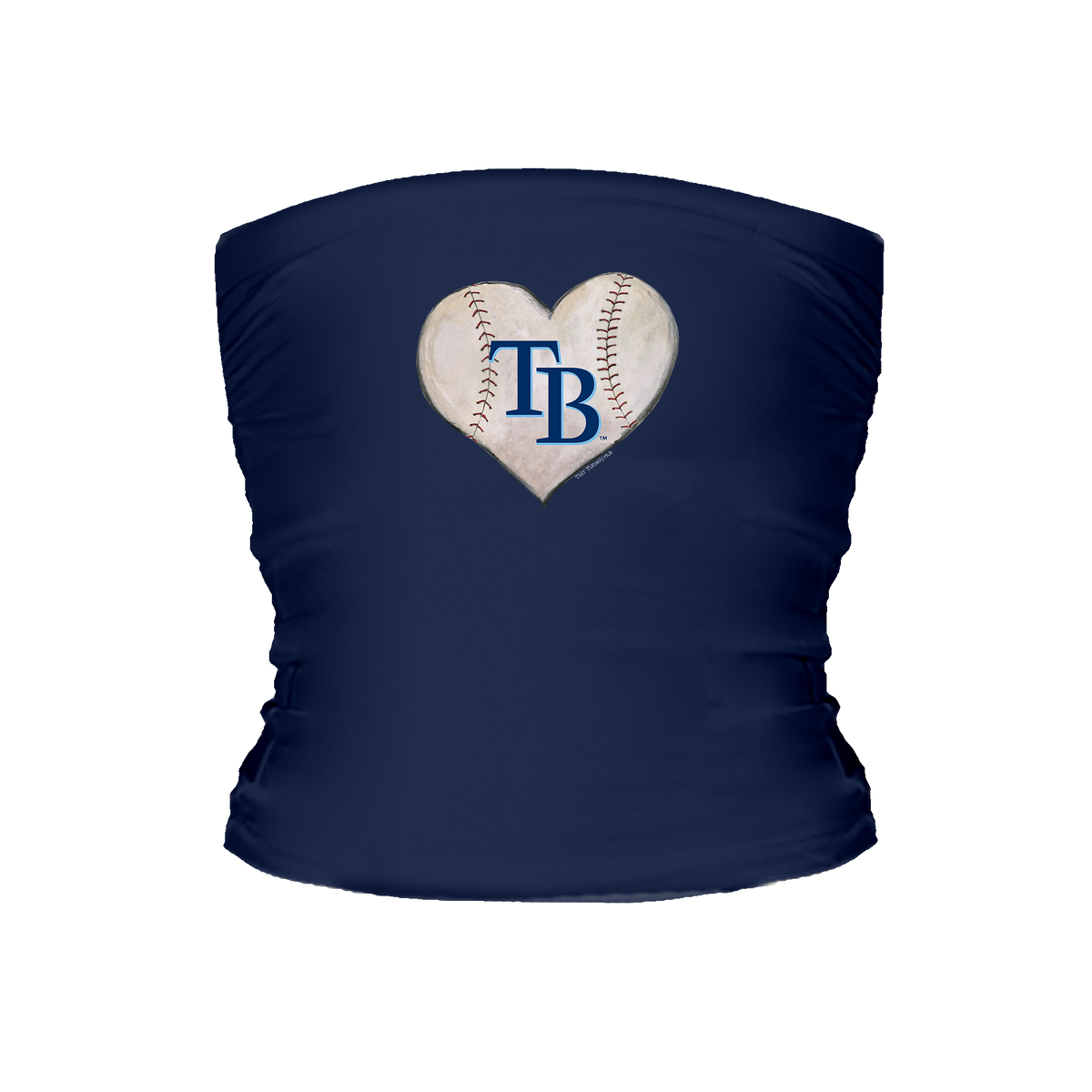 Tampa Bay Rays Stitched Heart Tube Top - Tiny Turnip