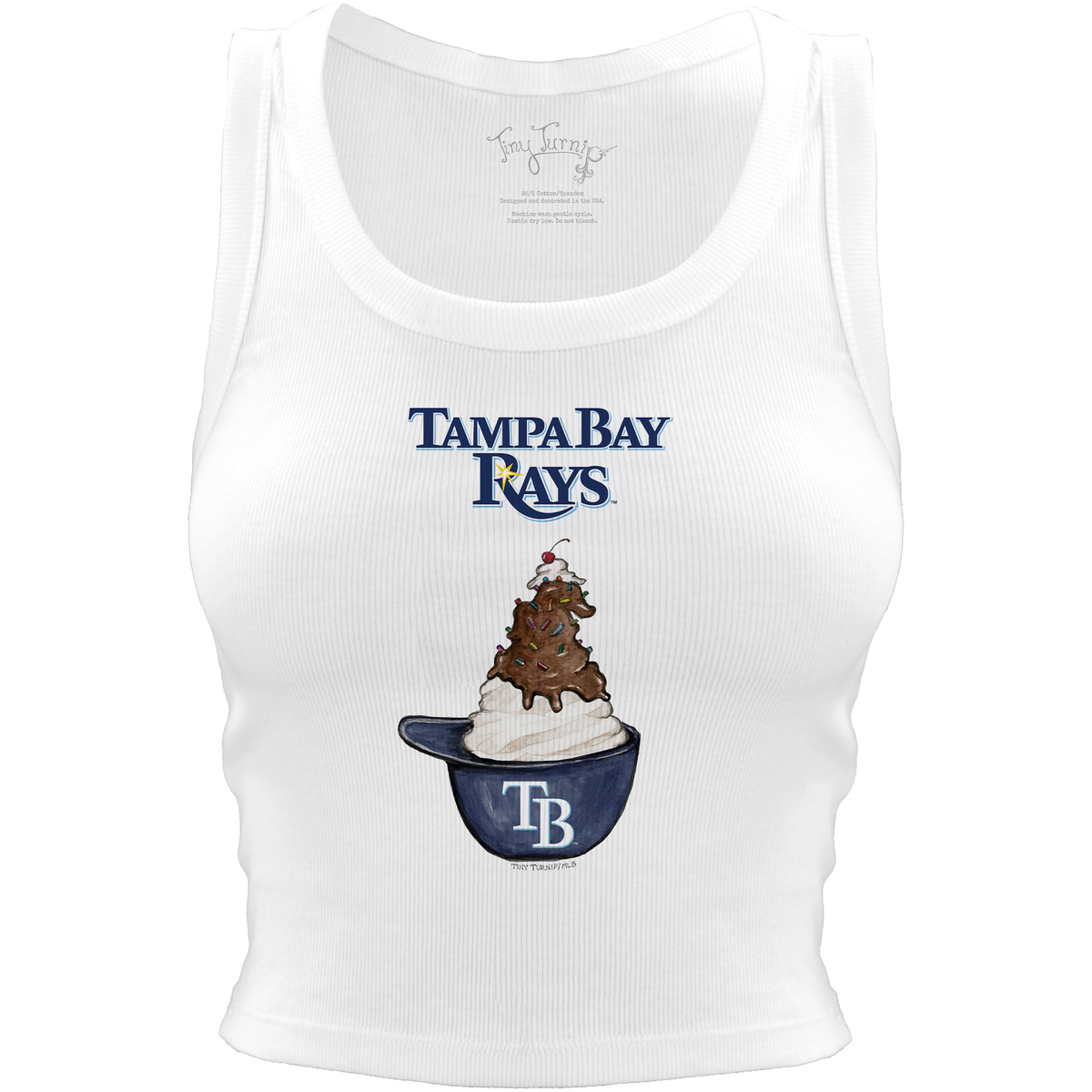 Tampa Bay Rays Sundae Helmet Crop Tank - Tiny Turnip