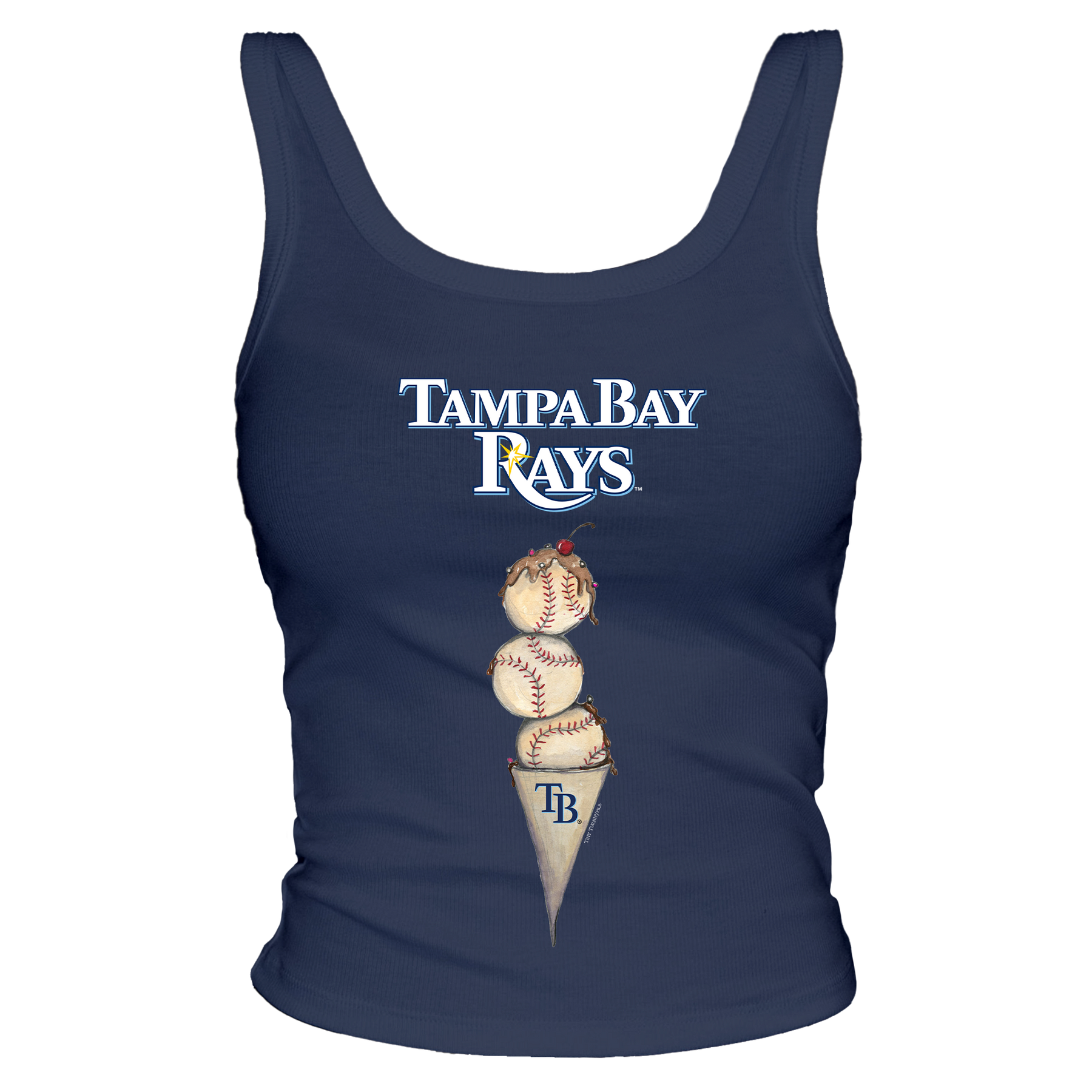 Tampa Bay Rays Triple Scoop Ribbed Tank