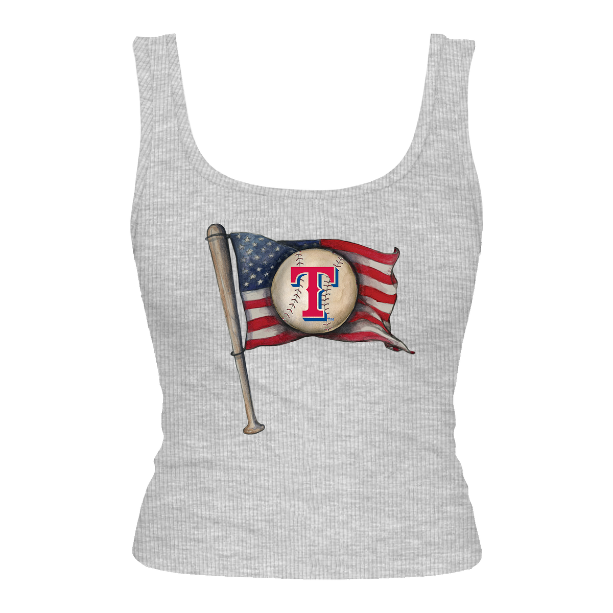 Texas Rangers Baseball Flag Emmy Tank