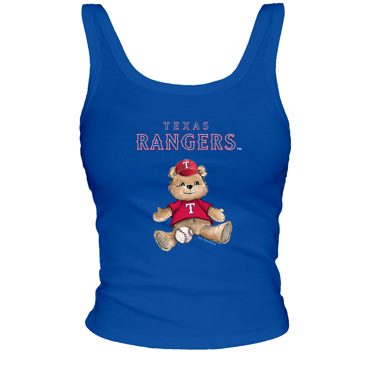 Texas Rangers Teddy Ribbed Tank - Tiny Turnip