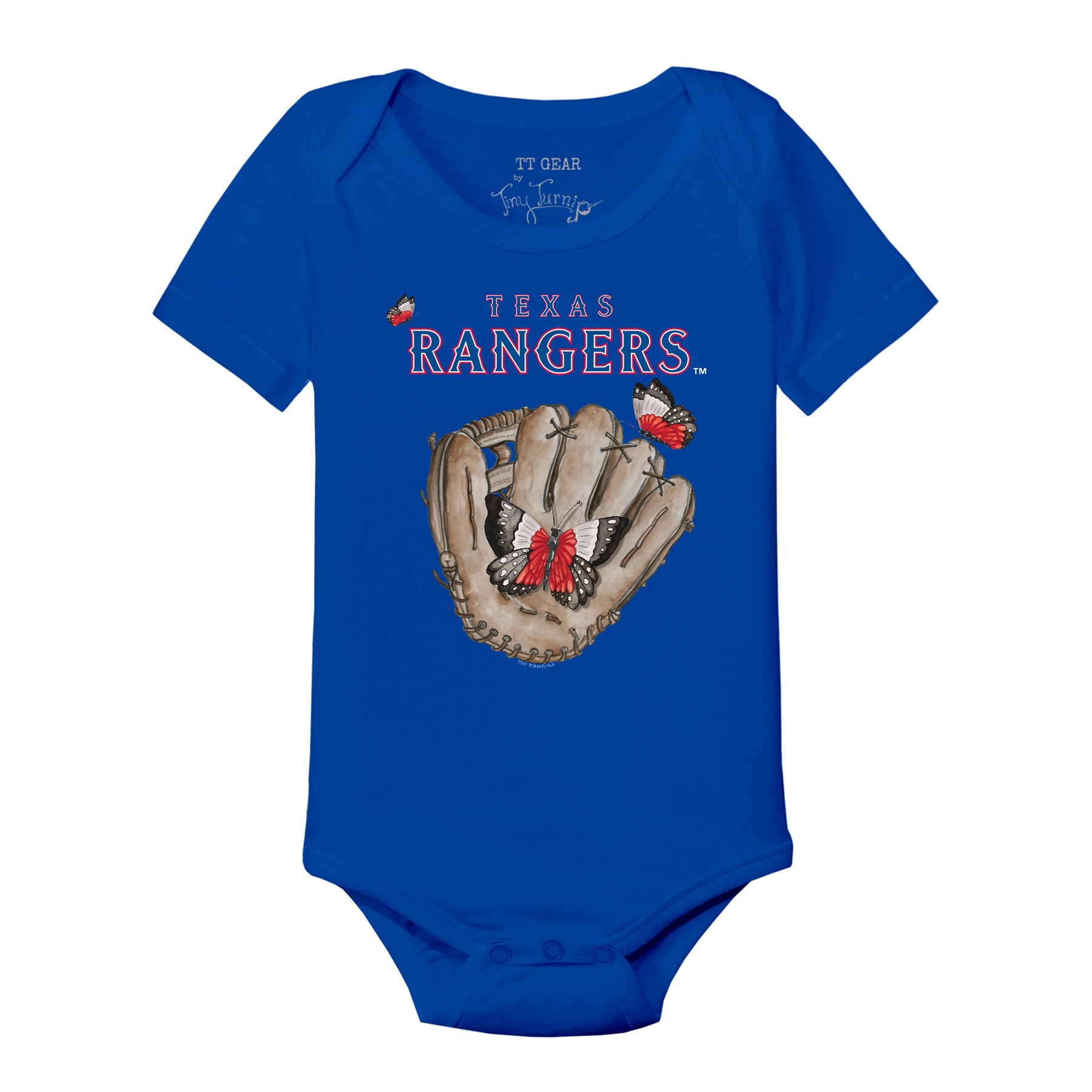 Texas Rangers Butterfly Glove Short Sleeve Snapper