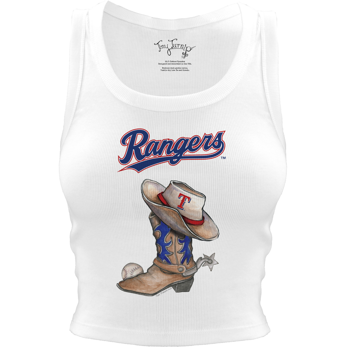Texas Rangers Cowboy Boot Crop Tank